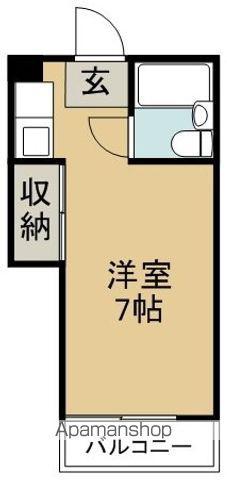 Kハイツ(ワンルーム/1階)の間取り写真