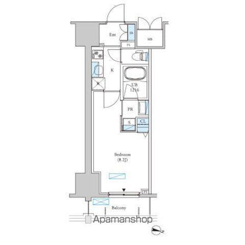 ロイジェントパークス千葉中央(1K/11階)の間取り写真