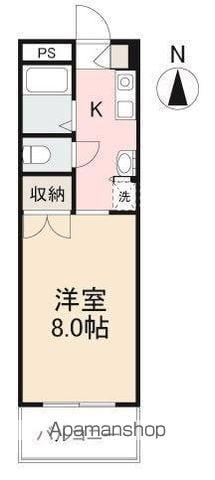 カーサ・M(1K/2階)の間取り写真