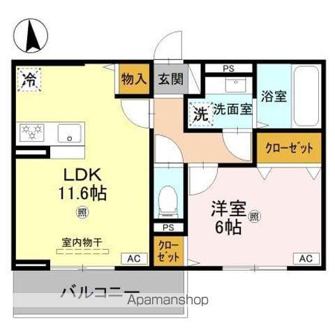 LUMIERE DU SOIR(1LDK/3階)の間取り写真