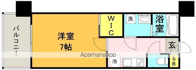 サヴォイ グランデ ウォーターサイド(1K/5階)の間取り写真