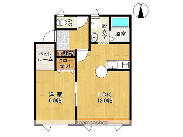 コーポオム(1LDK/1階)の間取り写真