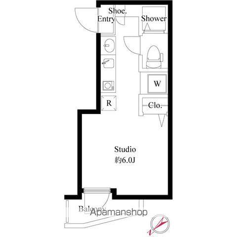 セレブラーレ町屋(ワンルーム/2階)の間取り写真