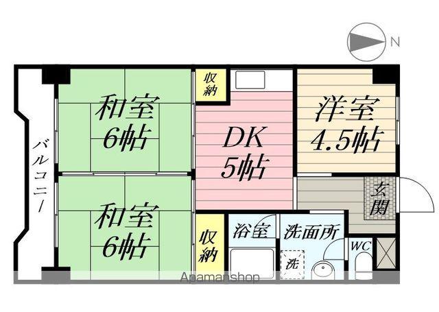 ハイタウンみずほⅢ(3K/5階)の間取り写真