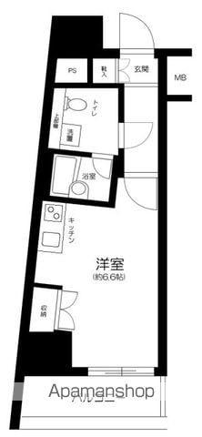 ヴェルステージ大山(ワンルーム/5階)の間取り写真
