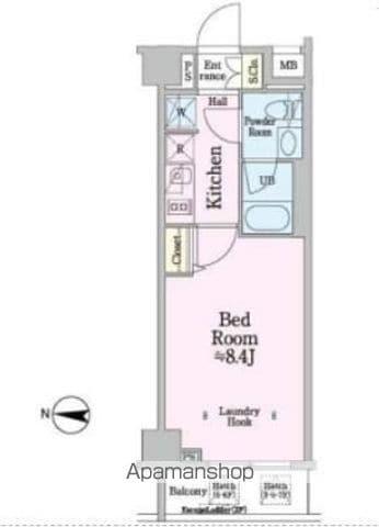 イアース本所吾妻橋(1K/6階)の間取り写真