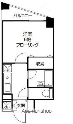 ザイテベルク(1K/1階)の間取り写真