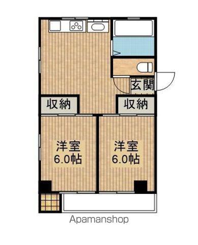 真和ビル(2K/3階)の間取り写真