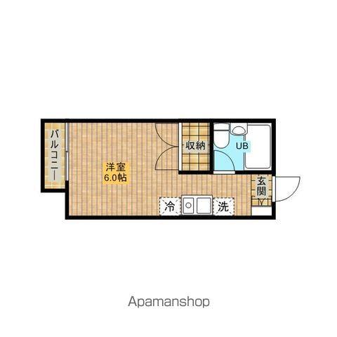 アドバンス(ワンルーム/1階)の間取り写真