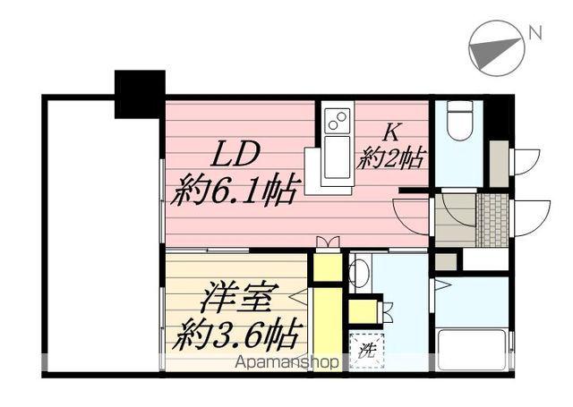 サニークレスト東比恵(1LDK/2階)の間取り写真