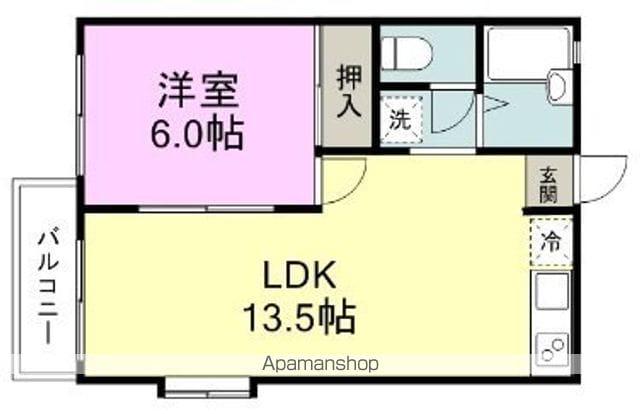 アイビーハウス馬渕(1LDK/2階)の間取り写真