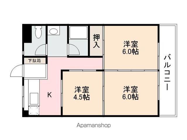 カーサクレスト(3K/3階)の間取り写真