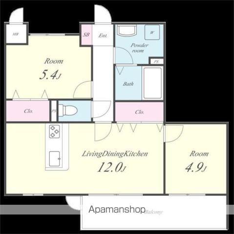 サンライズ百道(2LDK/1階)の間取り写真