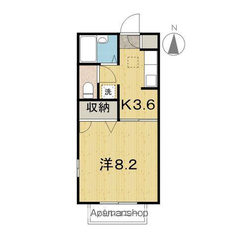 ディアスタウンD(1K/1階)の間取り写真