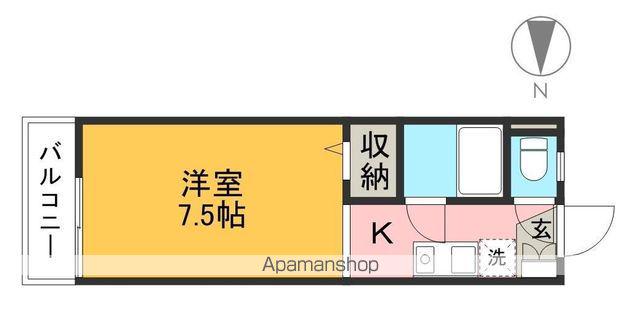 コーポエルム(ワンルーム/1階)の間取り写真