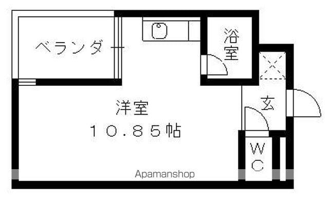 クレイタスパークⅢ(ワンルーム/3階)の間取り写真