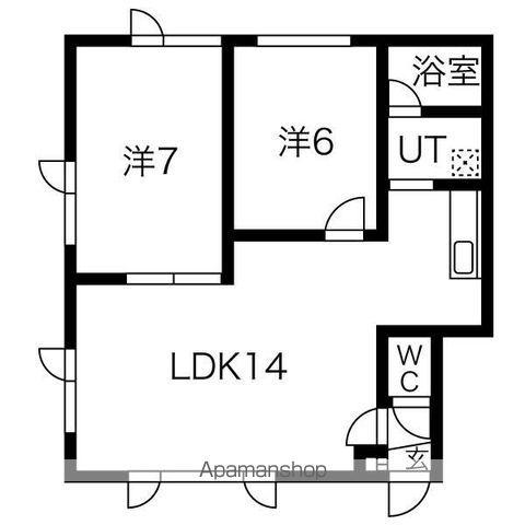 アーバンライフ(2LDK/3階)の間取り写真