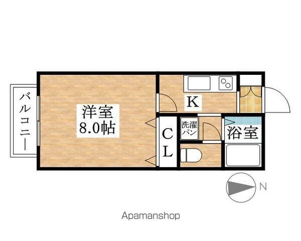 プロスペリテKE(1K/2階)の間取り写真