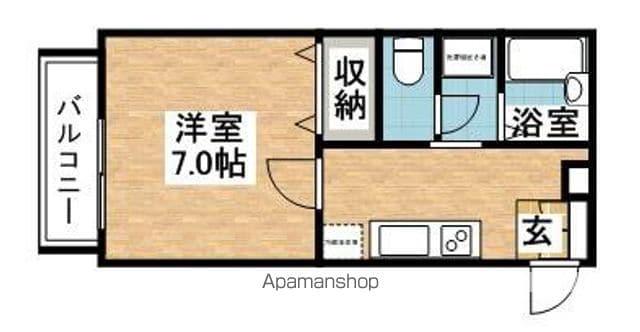 セントレイト須恵Ⅰ・Ⅱ(1K/2階)の間取り写真