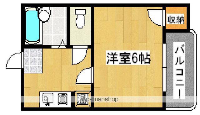 ロイヤル我孫子(1K/4階)の間取り写真