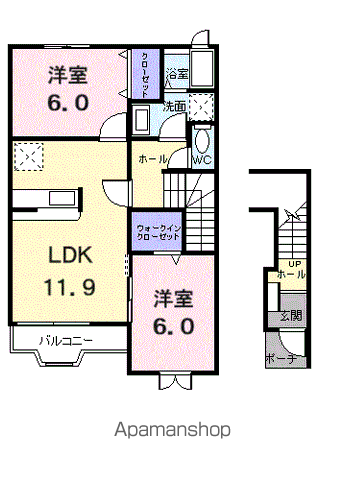エテルノ・セレーノ(2LDK/2階)の間取り写真