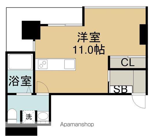 OZ ALLOGGIO(ワンルーム/5階)の間取り写真