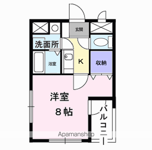 クレールS(1K/3階)の間取り写真