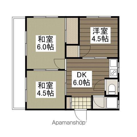 マルサ運輸宿舎ビル(3DK/2階)の間取り写真