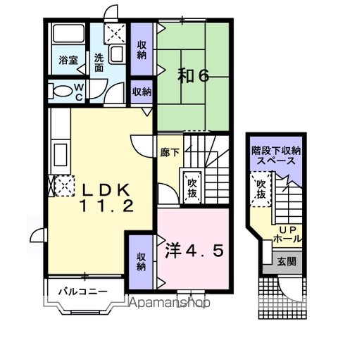 ドリームハイツⅢ(2LDK/2階)の間取り写真