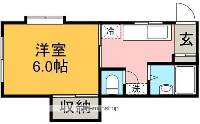 コーポ青山(1K/1階)の間取り写真