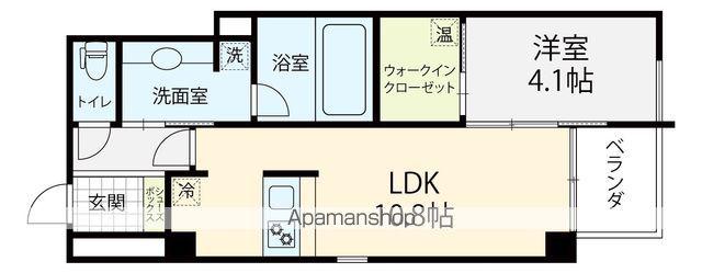 ファースト・レーベン高岡町(1LDK/8階)の間取り写真