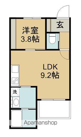 LIEN鯨多(1LDK/3階)の間取り写真