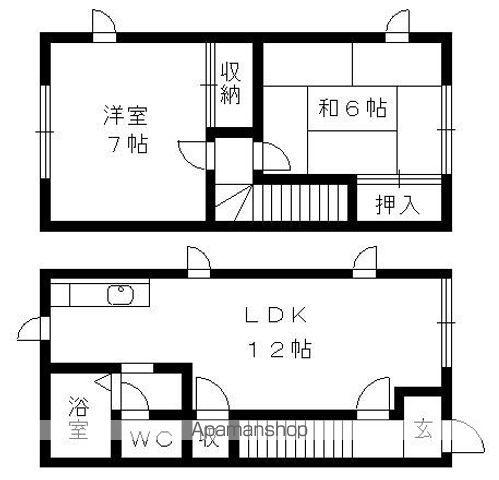 ヴィラ伊藤(2LDK)の間取り写真
