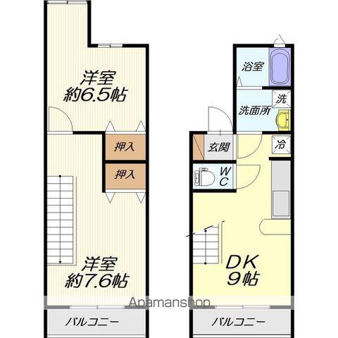 ショコラマンション(2DK/2階)の間取り写真