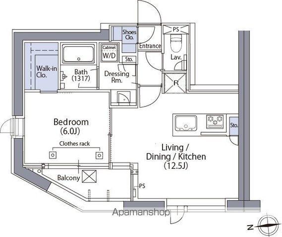 エルスタンザ文京湯島(1LDK/8階)の間取り写真