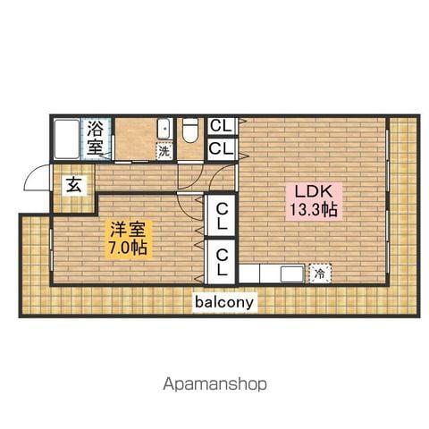 阪和線 堺市駅 徒歩2分 14階建 築22年(1LDK/12階)の間取り写真