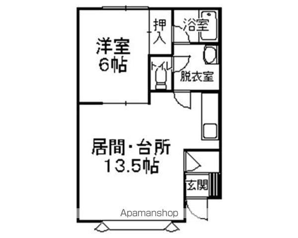 根室本線 西帯広駅 徒歩19分 2階建 築36年(1LDK/2階)の間取り写真