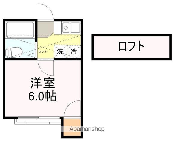 ネオシティ台原(1K/2階)の間取り写真