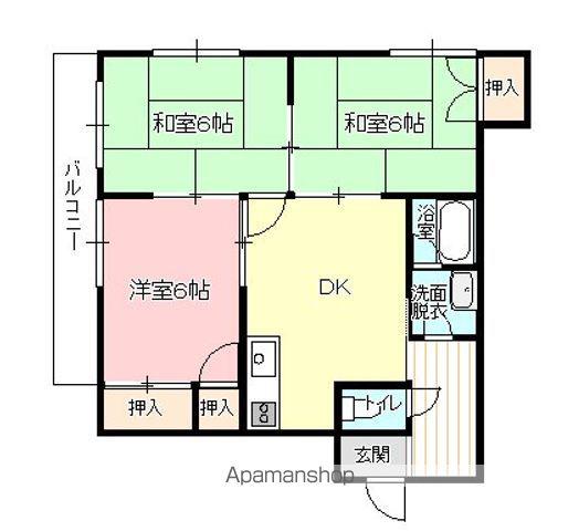 前田アパートB(3DK/2階)の間取り写真