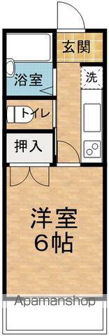 リバティハイツⅠ(1K/2階)の間取り写真