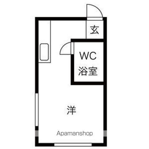松下ハイツ(ワンルーム/1階)の間取り写真