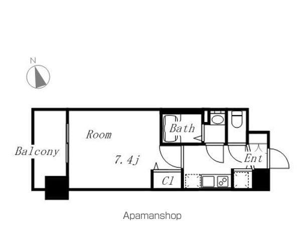 プレサンス久屋大通公園エアリー(1K/2階)の間取り写真