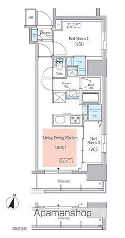 アーバネックス千代田淡路町(2LDK/5階)の間取り写真