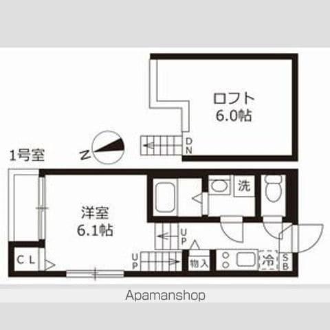ハーモニーテラス大杉町Ⅱ(1K/2階)の間取り写真
