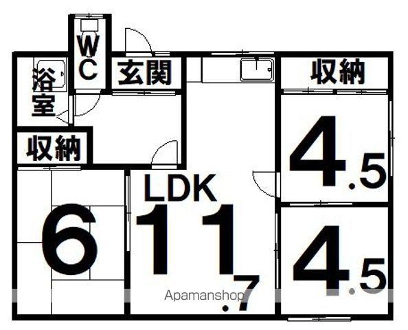 佐藤ハイツ(3LDK/2階)の間取り写真