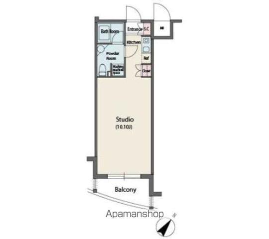 MFPR代々木タワー(1K/3階)の間取り写真