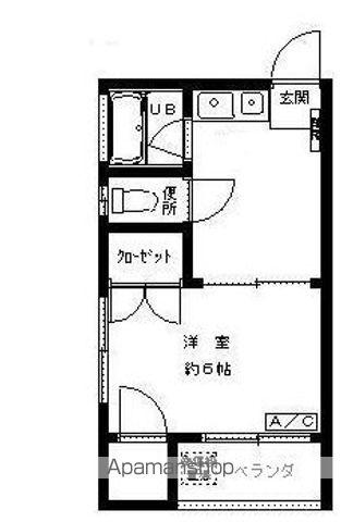 光林マンション(1K/4階)の間取り写真