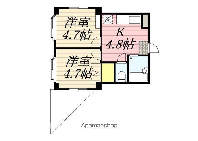 エリーナプラザ曙Ⅰ(2K/1階)の間取り写真