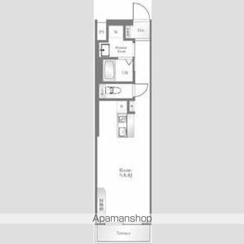 ダイアパレス中野本町(ワンルーム/1階)の間取り写真