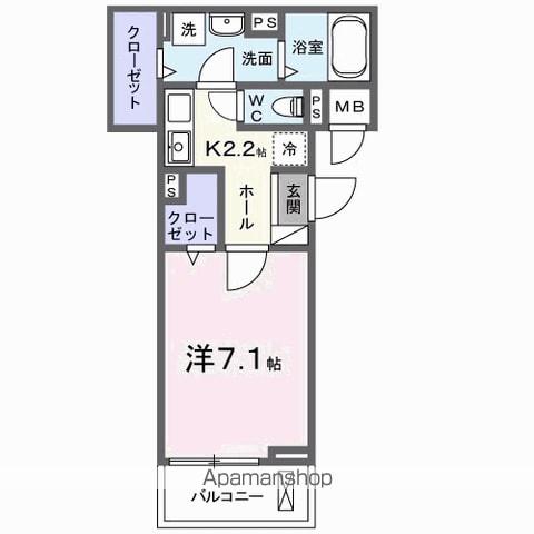 JADA HOUSE桜井(1K/3階)の間取り写真